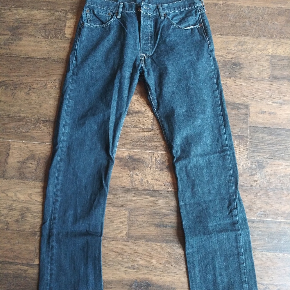 Levi Strauss 501 original fit men's dark blue jeans